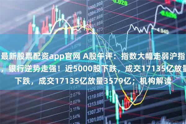 最新股票配资app官网 A股午评：指数大幅走弱沪指跌超1%失守3800点，银行逆势走强！近5000股下跌，成交17135亿放量3579亿；机构解读