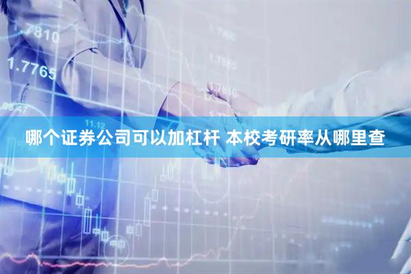 哪个证券公司可以加杠杆 本校考研率从哪里查