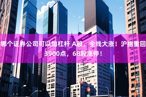 哪个证券公司可以加杠杆 A股,全线大涨!沪指重回3900点,68股涨停!