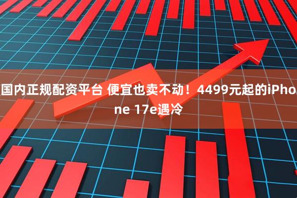 国内正规配资平台 便宜也卖不动!4499元起的iPhone 17e遇冷